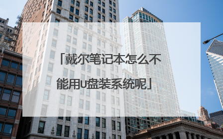 戴尔笔记本怎么不能用U盘装系统呢