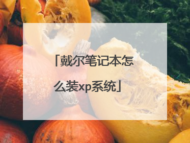 戴尔笔记本怎么装xp系统