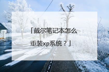 戴尔笔记本怎么重装xp系统?