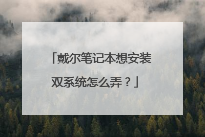戴尔笔记本想安装双系统怎么弄?