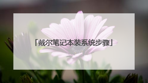 戴尔笔记本装系统步骤