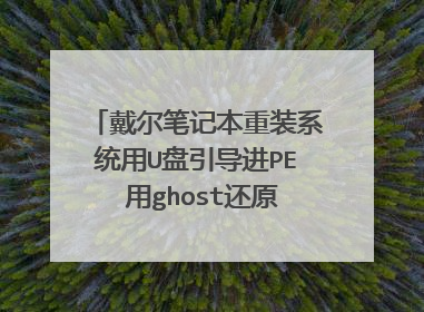 戴尔笔记本重装系统用U盘引导进PE 用ghost还原后,重启电脑继续安装,无法正常继续安装,只能用进入U盘启动?