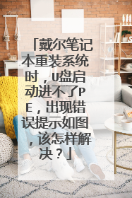 戴尔笔记本重装系统时，U盘启动进不了PE，出现错误提示如图，该怎样解决？