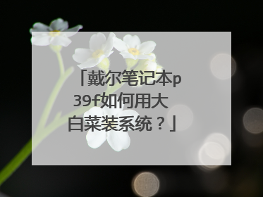 戴尔笔记本p39f如何用大白菜装系统?