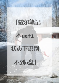 戴尔笔记本uefi状态下识别不到u盘