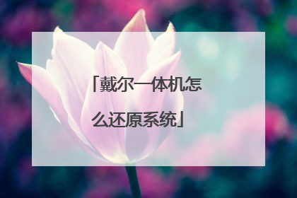 戴尔一体机怎么还原系统