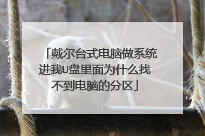 戴尔台式电脑做系统进我U盘里面为什么找不到电脑的分区