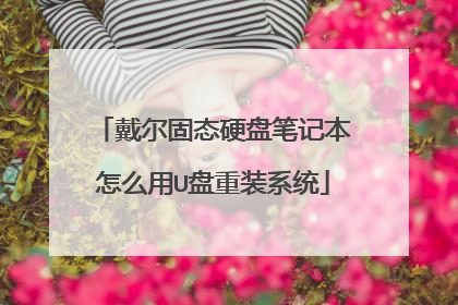 戴尔固态硬盘笔记本怎么用U盘重装系统