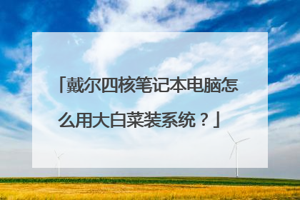 戴尔四核笔记本电脑怎么用大白菜装系统?
