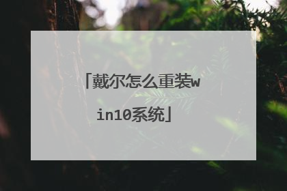 戴尔怎么重装win10系统
