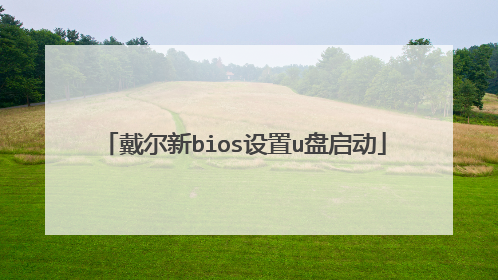 戴尔新bios设置u盘启动