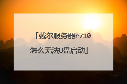 戴尔服务器r710怎么无法U盘启动