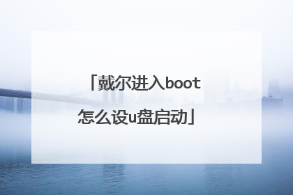 戴尔进入boot怎么设u盘启动