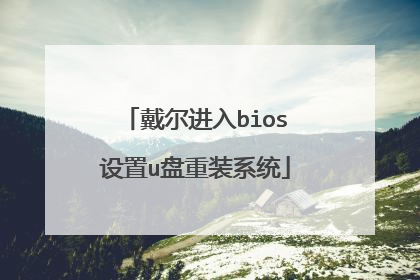 戴尔进入bios设置u盘重装系统