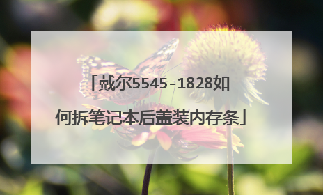 戴尔5545-1828如何拆笔记本后盖装内存条