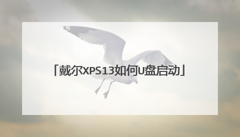 戴尔XPS13如何U盘启动
