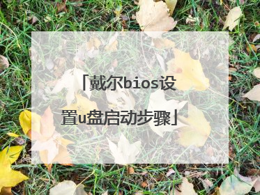 戴尔bios设置u盘启动步骤