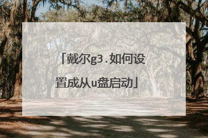 戴尔g3.如何设置成从u盘启动