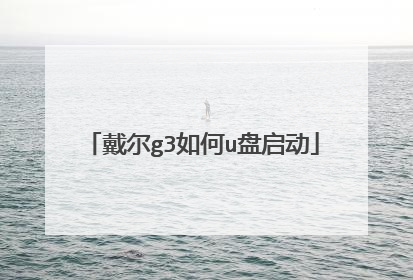 戴尔g3如何u盘启动