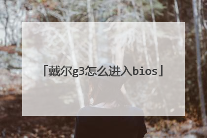 戴尔g3怎么进入bios