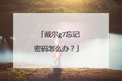 戴尔g7忘记密码怎么办？