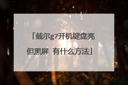 戴尔g7开机键盘亮但黑屏 有什么方法