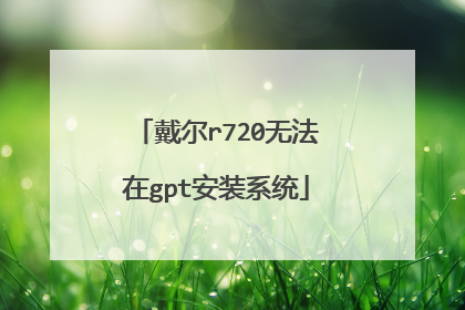 戴尔r720无法在gpt安装系统