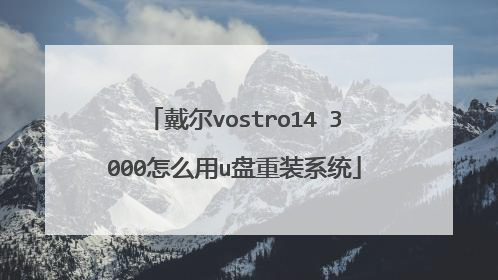 戴尔vostro14 3000怎么用u盘重装系统