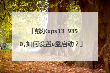 戴尔xps13 9350,如何设置u盘启动?