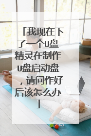 我现在下了一个U盘精灵在制作U盘启动盘,请问作好后该怎么办