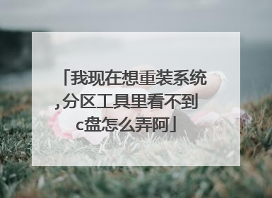 我现在想重装系统,分区工具里看不到c盘怎么弄阿