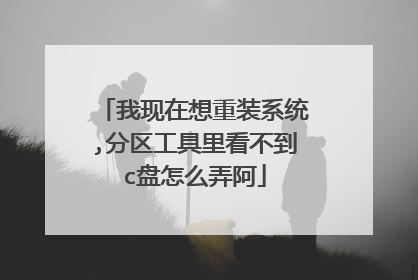 我现在想重装系统,分区工具里看不到c盘怎么弄阿