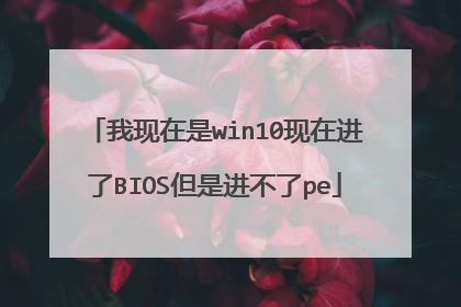 我现在是win10现在进了BIOS但是进不了pe