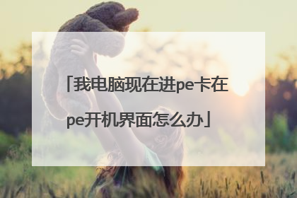 我电脑现在进pe卡在pe开机界面怎么办