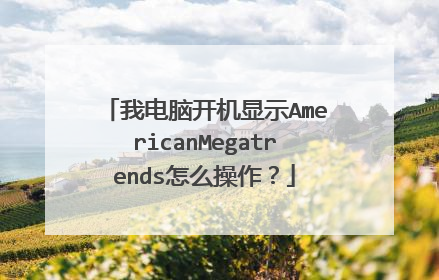 我电脑开机显示AmericanMegatrends怎么操作？