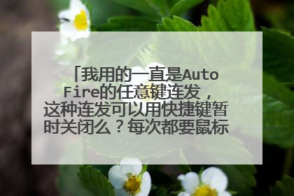 我用的一直是AutoFire的任意键连发,这种连发可以用快捷键暂时关闭么?每次都要鼠标点关闭觉得麻烦!