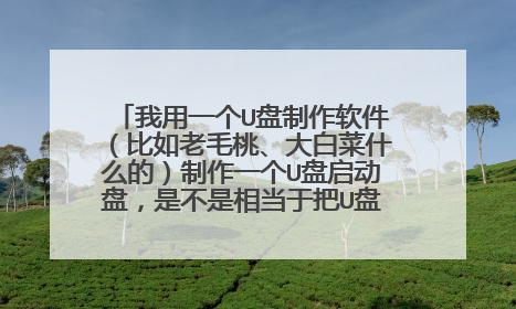 我用一个U盘制作软件(比如老毛桃、大白菜什么的)制作一个U盘启动盘,是不是相当于把U盘进行量产了?