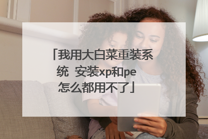 我用大白菜重装系统 安装xp和pe怎么都用不了