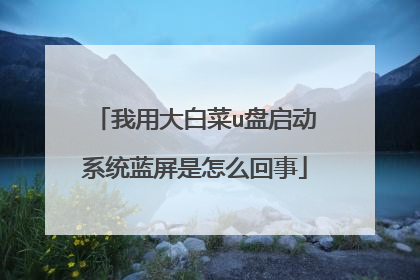 我用大白菜u盘启动系统蓝屏是怎么回事
