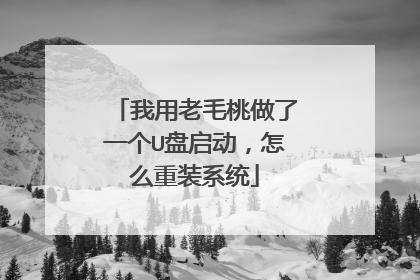 我用老毛桃做了一个U盘启动,怎么重装系统