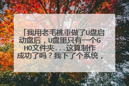 我用老毛桃重做了U盘启动盘后,U盘里只有一个GHO文件夹...这算制作成功了吗?我下了个系统,格式是iso,