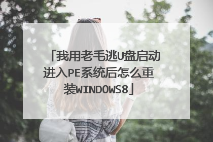 我用老毛逃U盘启动进入PE系统后怎么重装WINDOWS8