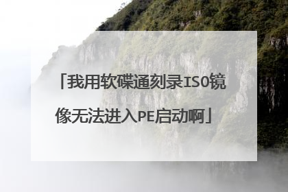 我用软碟通刻录ISO镜像无法进入PE启动啊