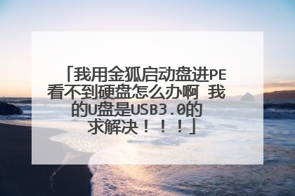 我用金狐启动盘进PE看不到硬盘怎么办啊 我的U盘是USB3.0的 求解决！！！