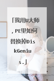 我用U大师，PE里如何替换掉DiskGenius.