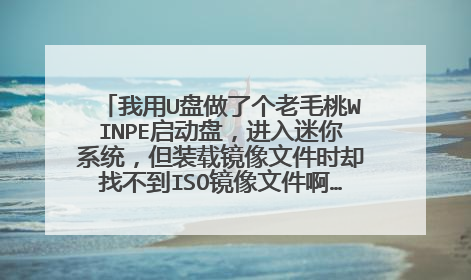 我用U盘做了个老毛桃WINPE启动盘,进入迷你系统,但装载镜像文件时却找不到ISO镜像文件啊……怎么装系统呢