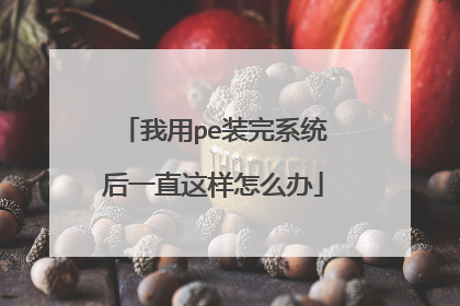 我用pe装完系统后一直这样怎么办