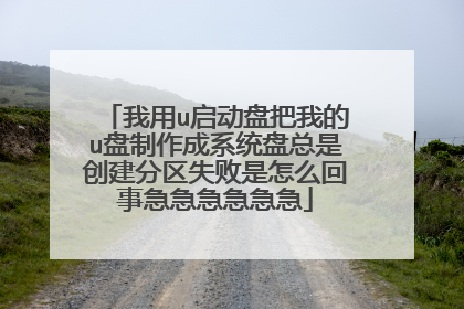 我用u启动盘把我的u盘制作成系统盘总是创建分区失败是怎么回事急急急急急急