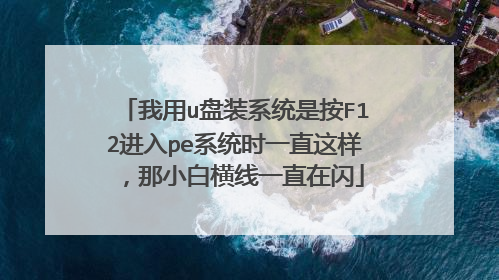 我用u盘装系统是按F12进入pe系统时一直这样,那小白横线一直在闪
