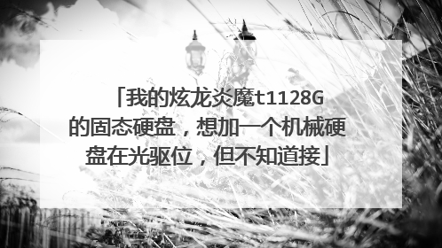 我的炫龙炎魔t1128G的固态硬盘,想加一个机械硬盘在光驱位,但不知道接